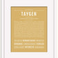 Taygen | Name Art Print
