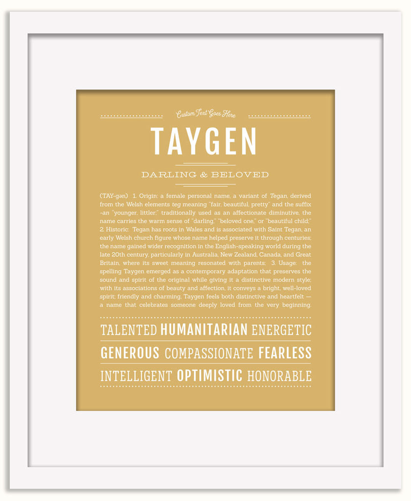 Taygen | Name Art Print