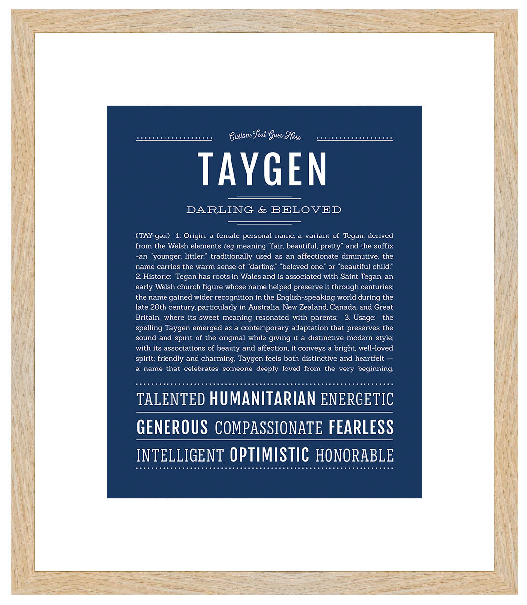 Taygen | Name Art Print