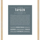 Taygen | Name Art Print