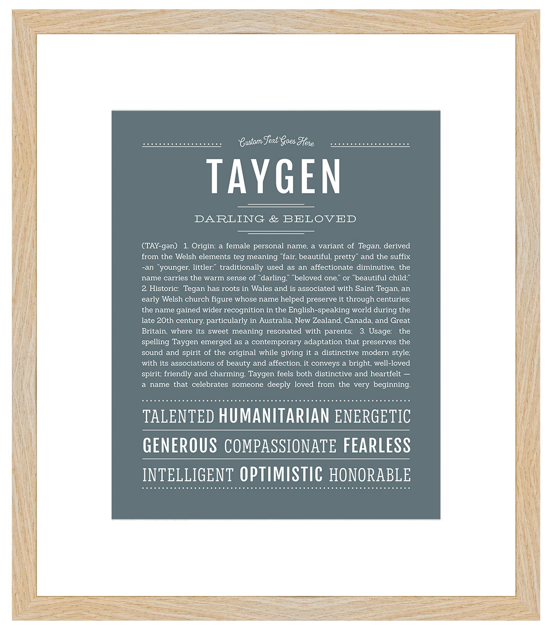 Taygen | Name Art Print