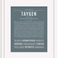 Taygen | Name Art Print