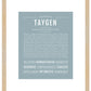 Taygen | Name Art Print
