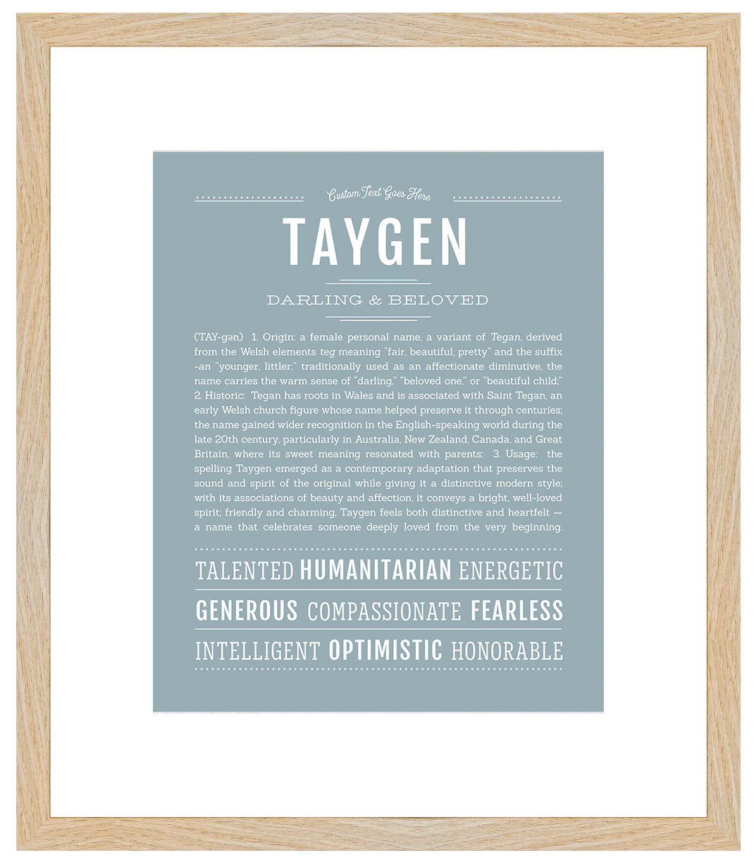Taygen | Name Art Print