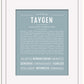Taygen | Name Art Print