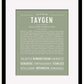 Taygen | Name Art Print