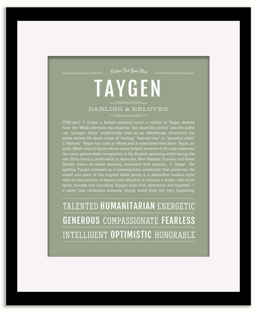 Taygen | Name Art Print