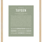 Taygen | Name Art Print