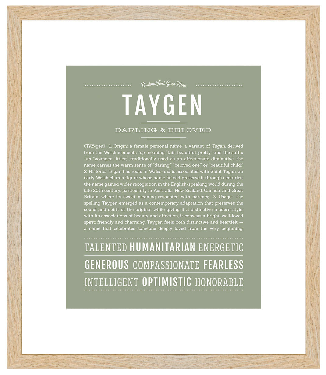 Taygen | Name Art Print