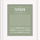 Taygen | Name Art Print
