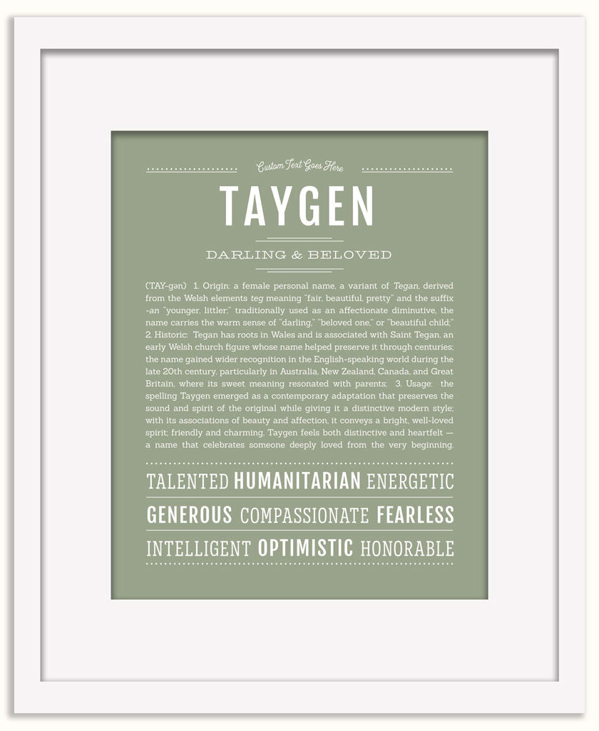 Taygen | Name Art Print