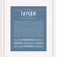 Taygen | Name Art Print