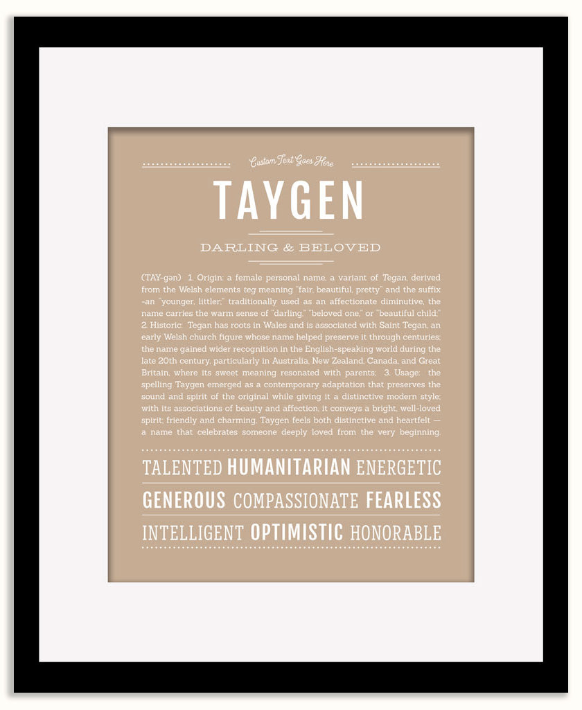 Taygen | Name Art Print