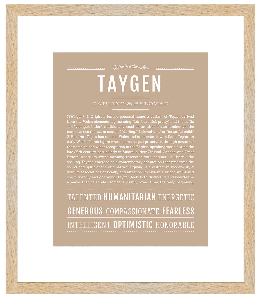 Taygen | Name Art Print