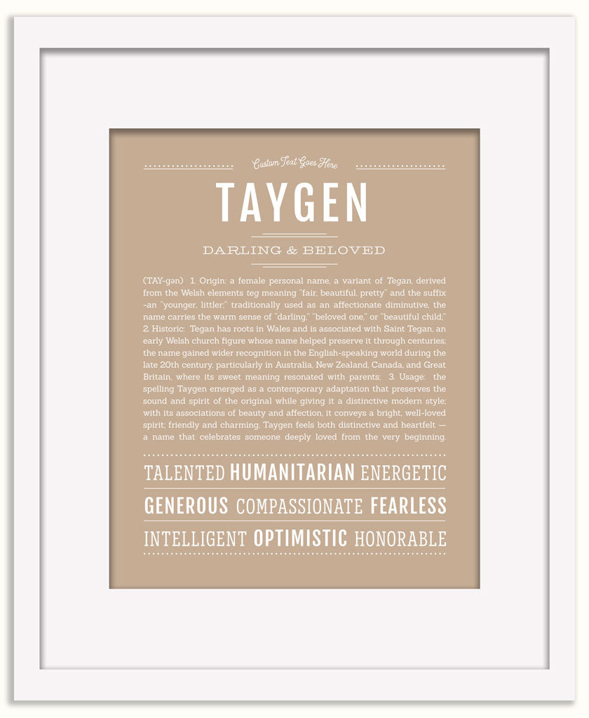 Taygen | Name Art Print