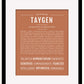 Taygen | Name Art Print