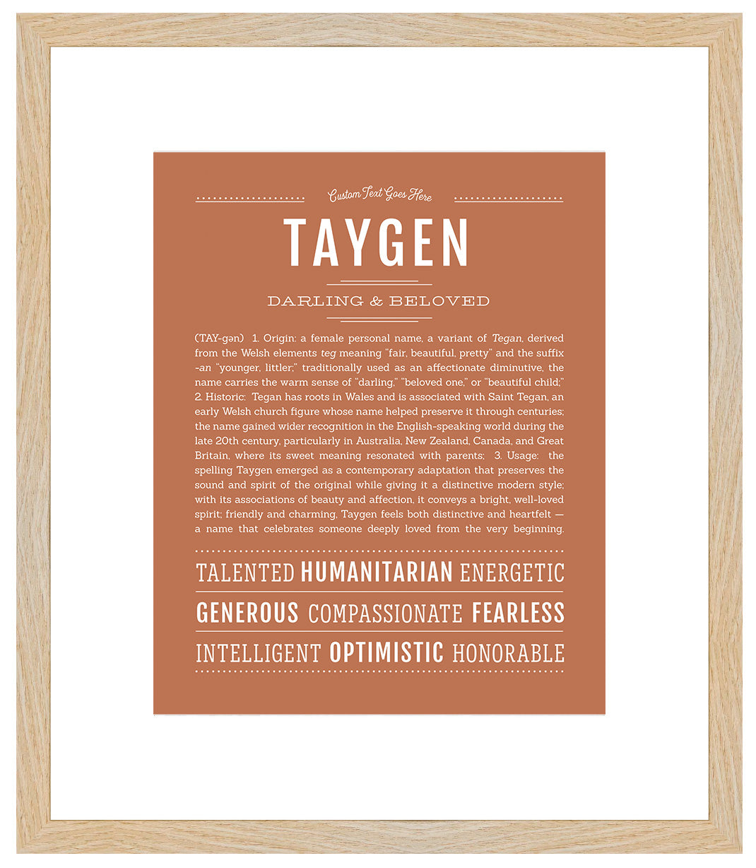 Taygen | Name Art Print