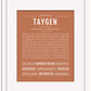 Taygen | Name Art Print