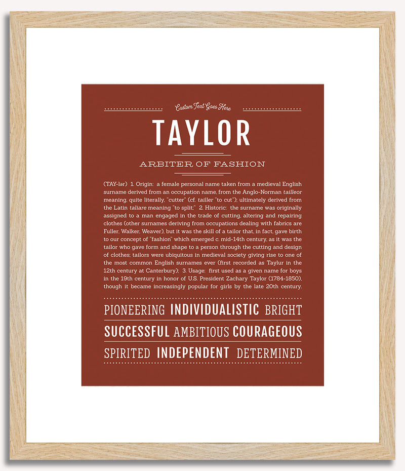 Taylor (male) | Name Art Print