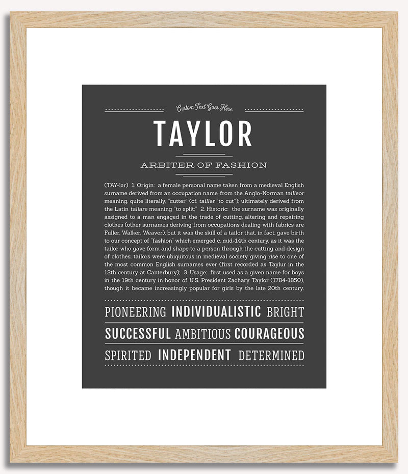 Taylor (female) | Name Art Print