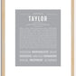 Taylor (female) | Name Art Print