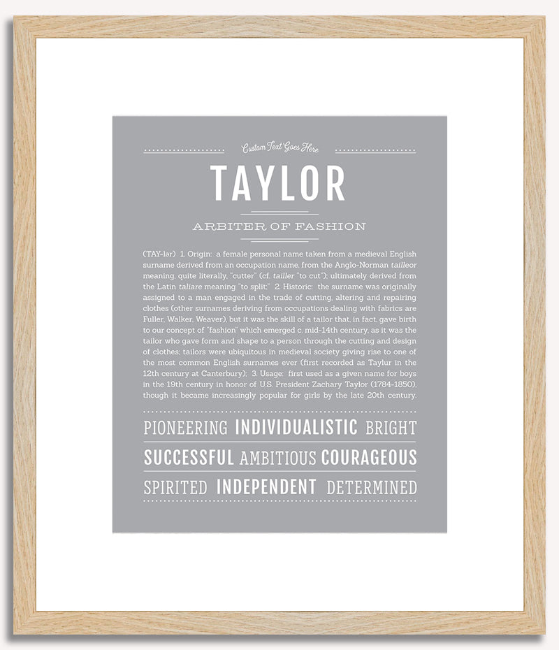 Taylor (female) | Name Art Print