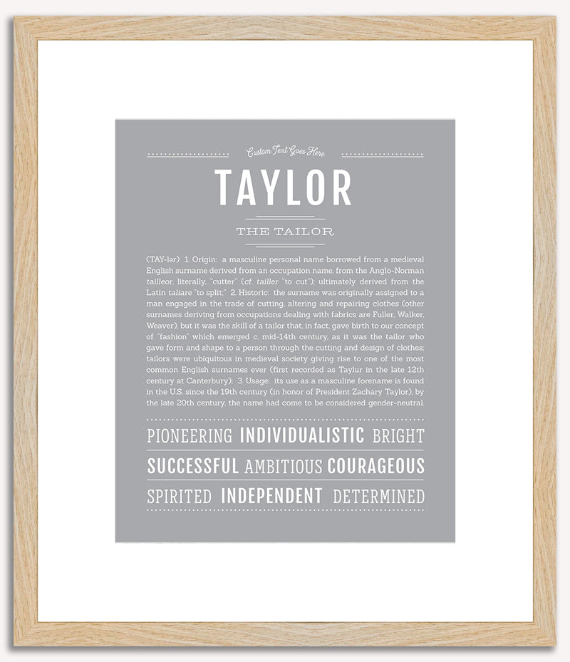 Taylor (male) | Name Art Print