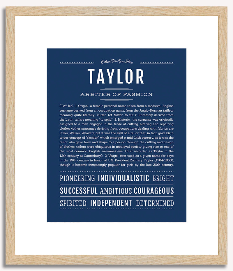 Taylor (male) | Name Art Print