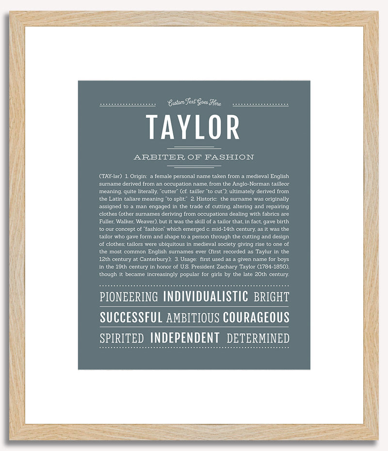 Taylor (female) | Name Art Print