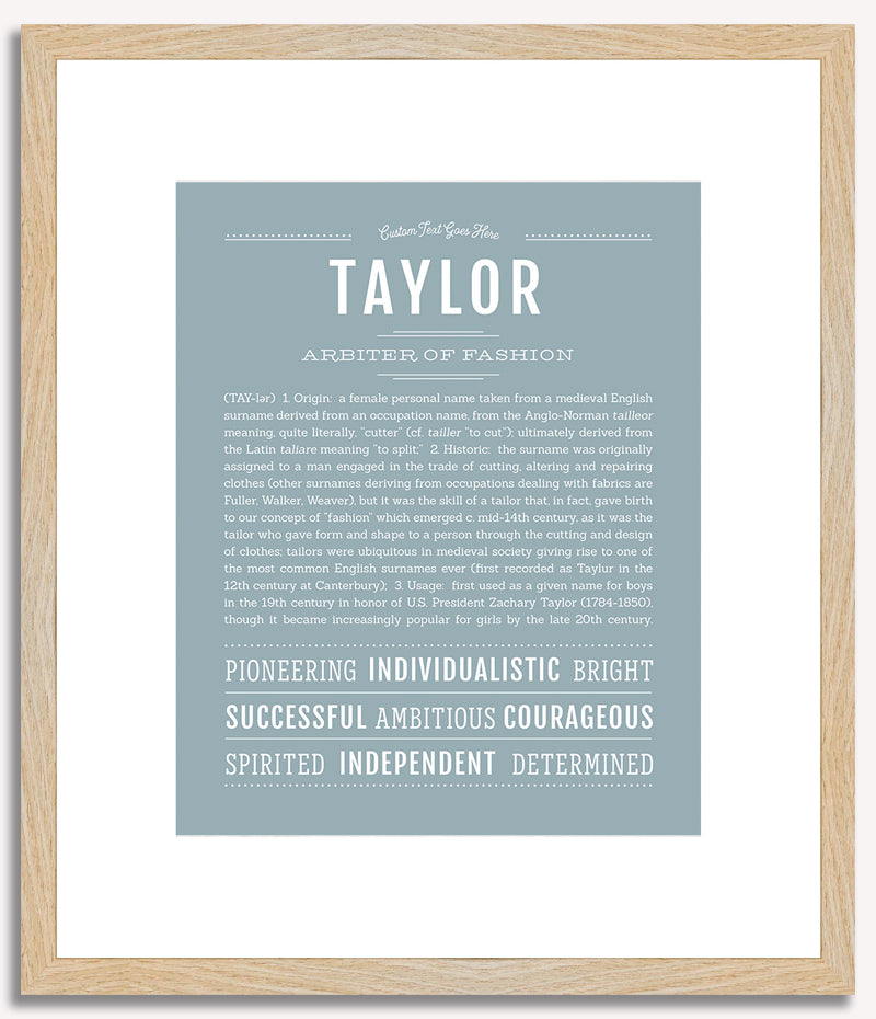 Taylor (female) | Name Art Print