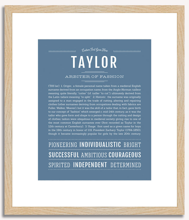 Taylor (female) | Name Art Print