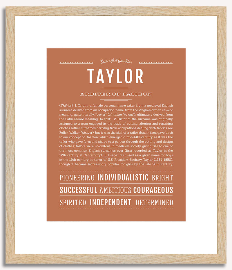 Taylor (male) | Name Art Print