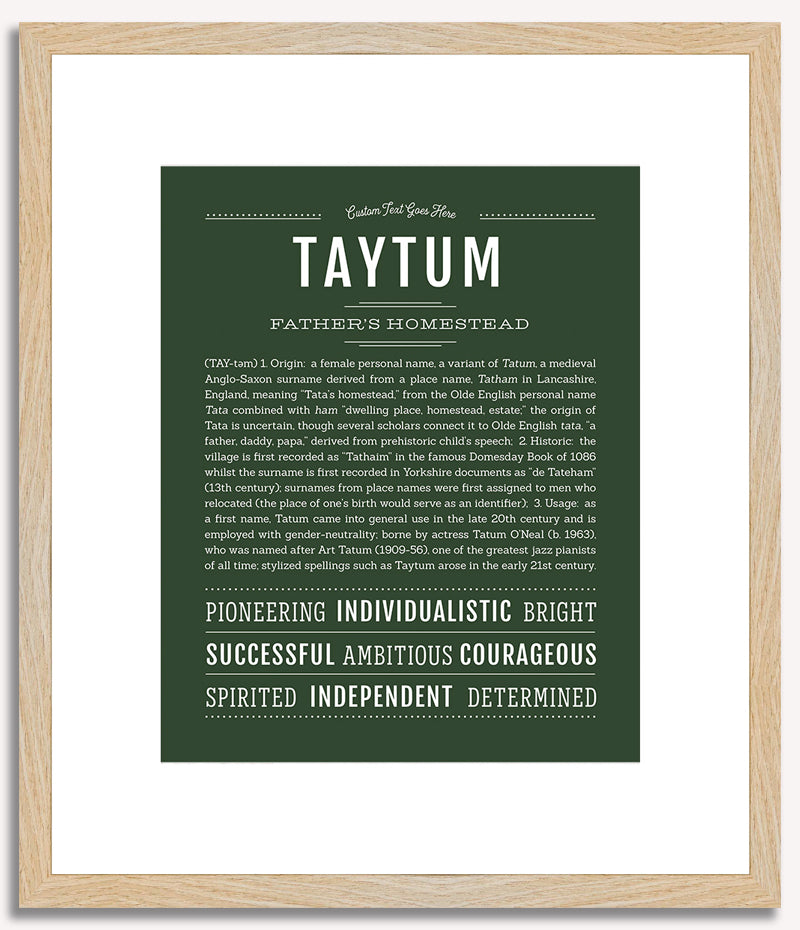 Taytum | Name Art Print