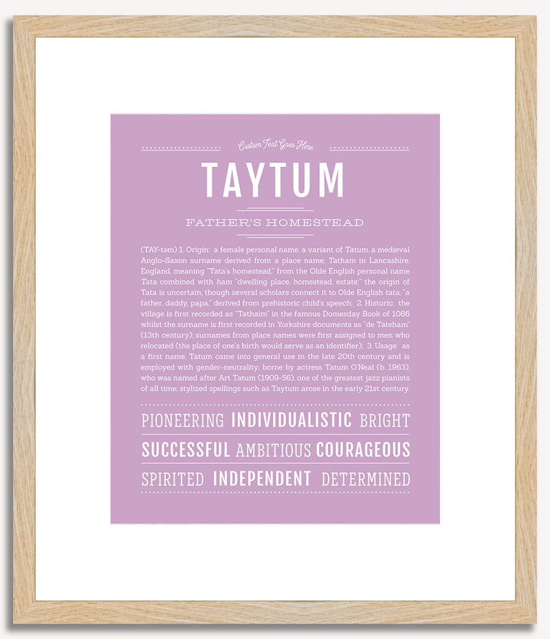 Taytum | Name Art Print