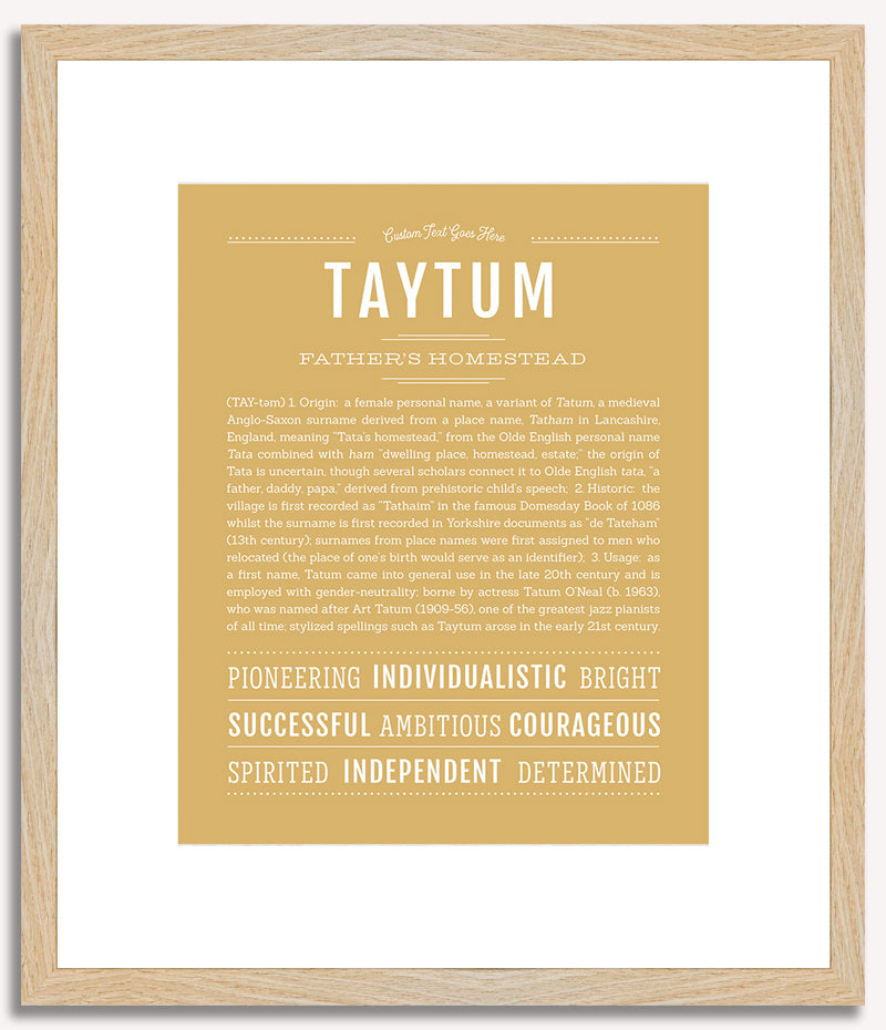 Taytum | Name Art Print