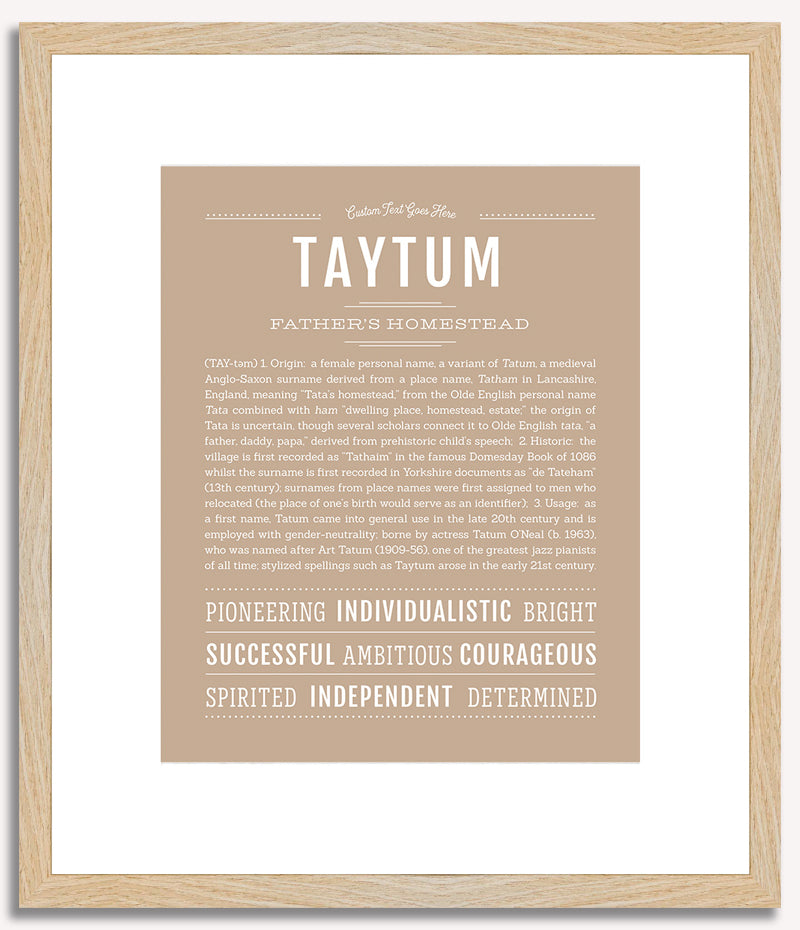 Taytum | Name Art Print