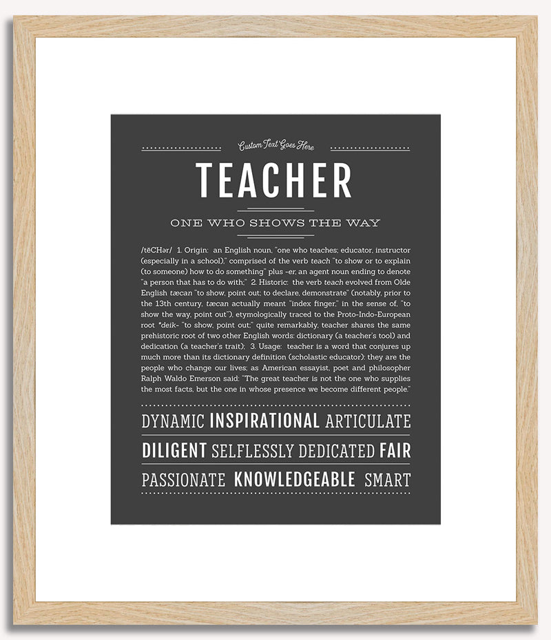 Teacher | Name Art Print