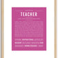 Teacher | Name Art Print