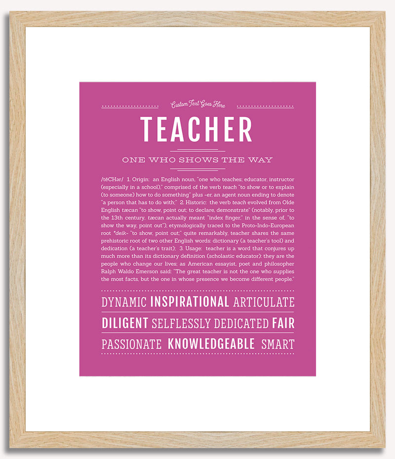 Teacher | Name Art Print