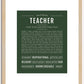 Teacher | Name Art Print