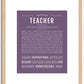 Teacher | Name Art Print