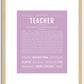 Teacher | Name Art Print