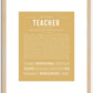 Teacher | Name Art Print