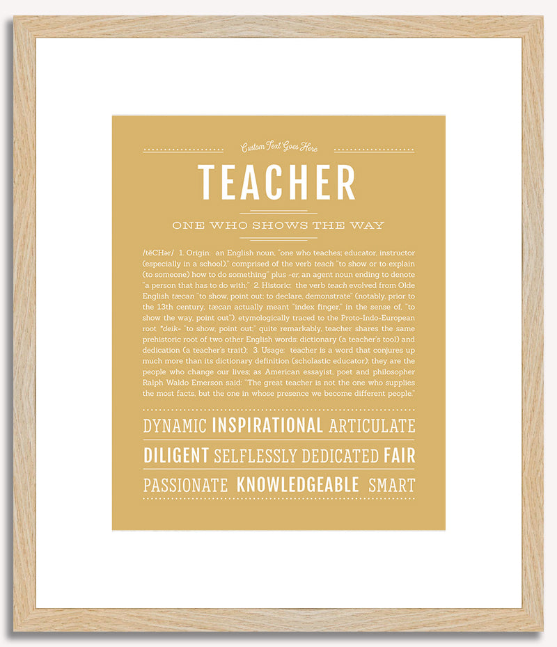 Teacher | Name Art Print