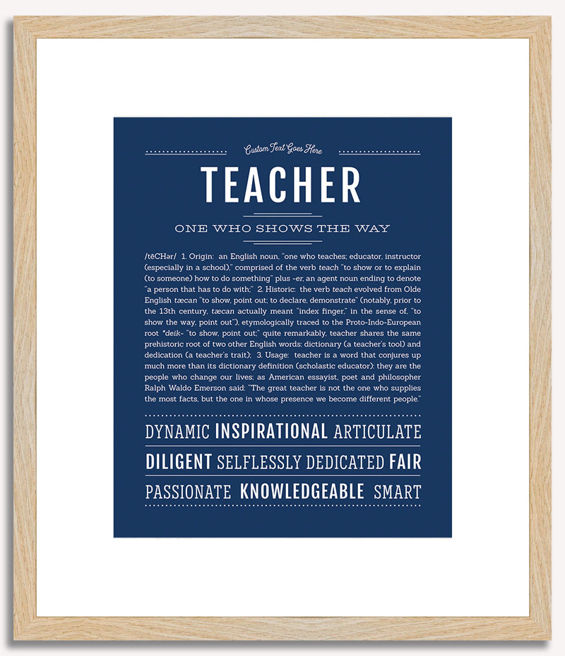 Teacher | Name Art Print