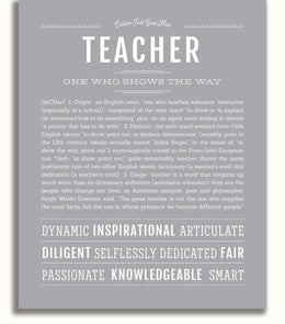 Teacher | Name Art Print – Name Stories