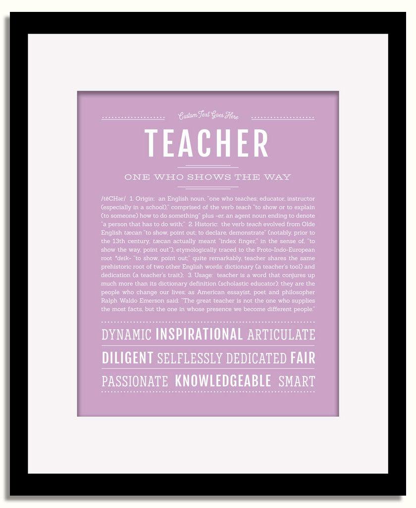 Frame Options | Lilac | Black Frame, Matted