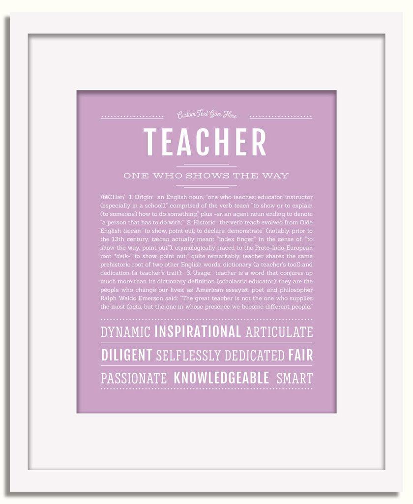 Frame Options | Lilac | White Frame, Matted