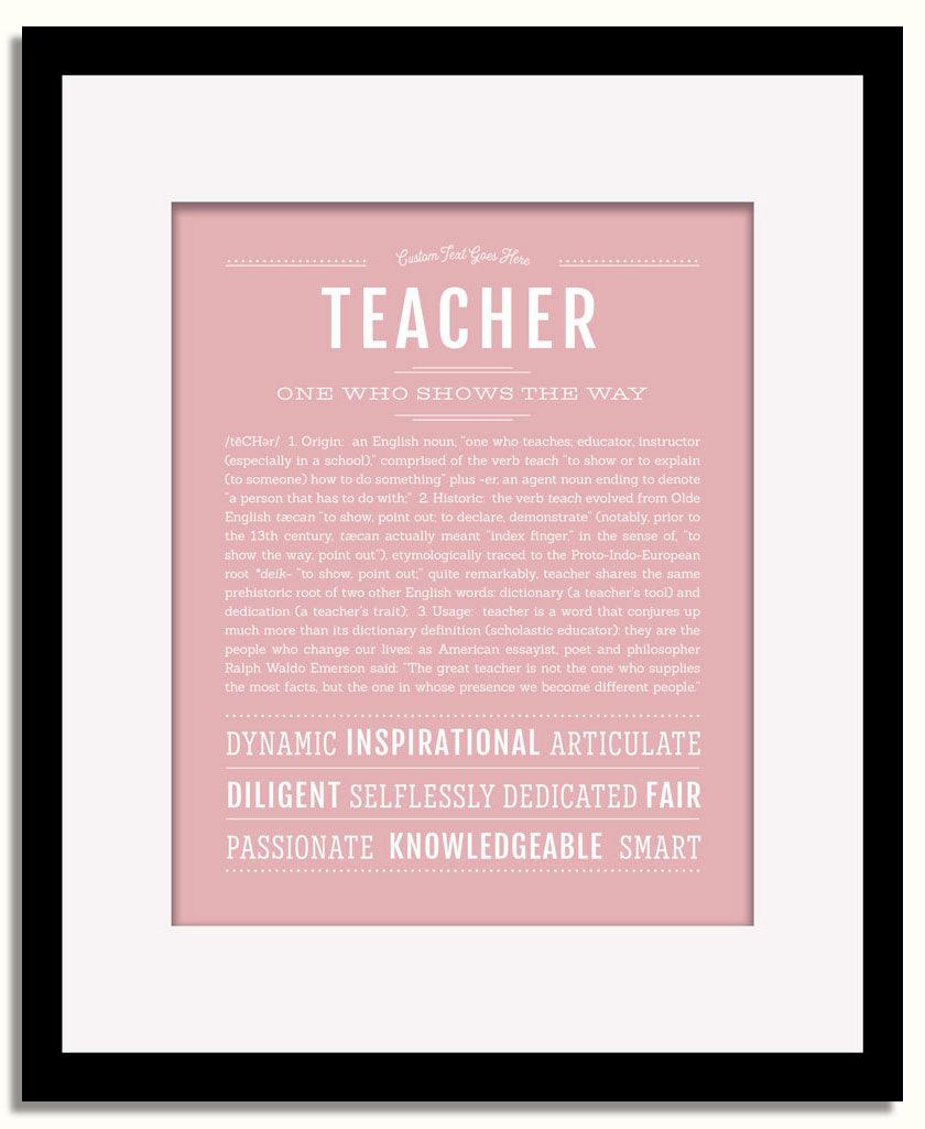 Frame Options | Dusty Rose | Black Frame, Matted