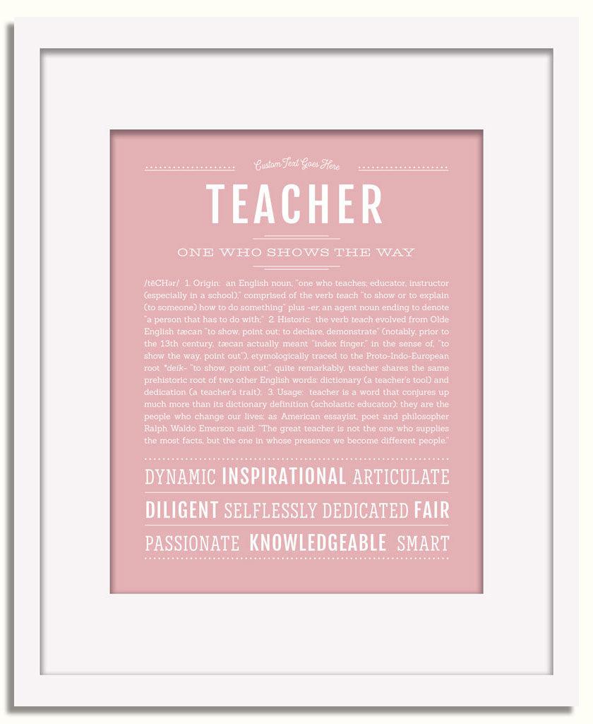 Frame Options | Dusty Rose | White Frame, Matted